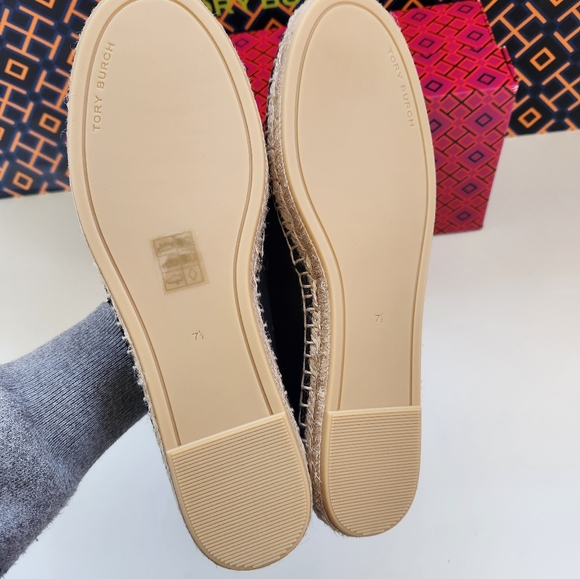 NWT!!! TORYBURCH EVERLY ESPADRILLE (BLACK/WHITE) - Picture 5 of 8